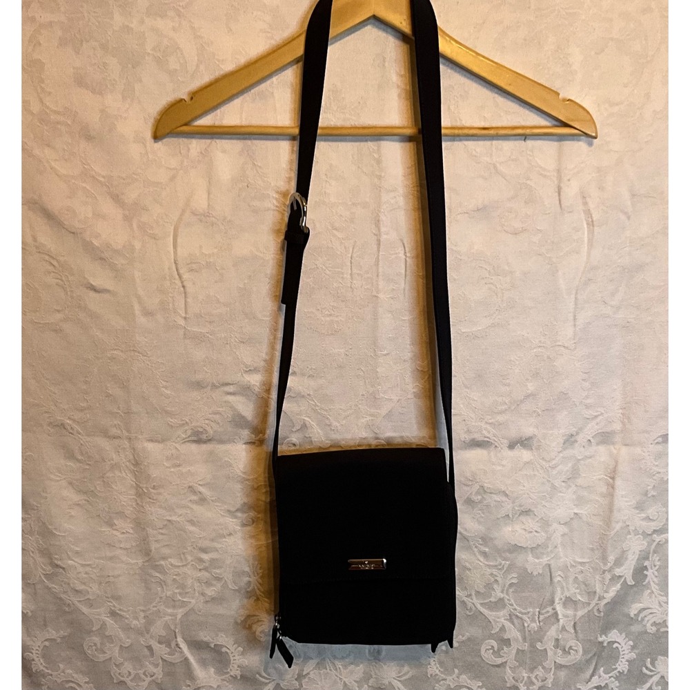 Nine West Navy Blue Nylon Crossbody Bag Small Zip Pouch Adjustable Strap